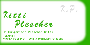 kitti plescher business card